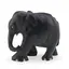 Figurina elefant din lemn vintage, model sculptat manual negru, 13cm