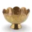 Bol decorativ din alama vintage, model auriu in forma de floare, 13cm
