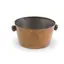 Vas mic din cupru vintage, model cu manere laterale, 7cm