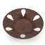 Farfurie decorativa din cupru vintage, model sculptat manual cu motive florale, 10cm