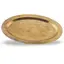 Farfurie simpla din alama vintage, model oval auriu, 13cm