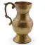 Cana mare din alama vintage, model auriu cu maner lucrat, 14cm