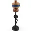 Decoratiune vintage, model om cu palarie din lemn sculptat manual, 17cm
