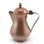Cafetiera vintage din cupru cu capac rotund și maner metalic, 14cm