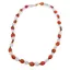 Colier Carneol si Cuart roz neuniform 6-12mm si Smarald sfere 3mm