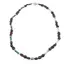 Colier Granat neuniform 6-8mm, Piatra Lunii si Aventurin dark sfere 3-4mm, Hematit fatetat si sfera cu zirconii 6mm