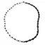 Colier Turmalina neagra sfere si neuniforma 3-7mm si Piatra Lunii neuniforma 5-7mm cu steluta din Hematit auriu 6mm