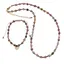 Set bratara si colier Turmalina multicolora cuburi fatetate si Hematit auriu discuri, 2-5mm