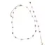 Set bratara si colier Turmalina roz cuburi fatetate si lant auriu, 4mm