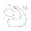 Set cercei cu agatatoare, bratara si colier Amazonit A+ banuti extrafatetati cu elemente aurii, 4mm
