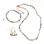 Set cercei cu agatatoare, bratara si colier Turmalina multicolora A+ banuti extrafatetati cu elemente aurii, 4mm