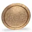 Tava vintage din alama gravata, model ornamental circular, 39cm