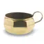 Cana rotunda vintage din alama, design geometric cu toarta, 10,5cm