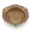Scrumiere vintage din alama, forma rotunda cu patru suporturi, 14cm