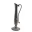 Vaza inalta vintage din metal argintiu, model minimalist pe picior, 18cm