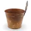 Galeata vintage din cupru cu suport de agatare, 19cm