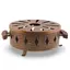 Cutie vintage din cupru, model perforat decorativ, 18cm