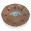 Farfurie decorativa vintage din cupru, model in relief cu scene mitologice, 16cm
