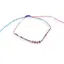 Bratara snur multicolor, Agat roz discuri 5mm