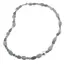 Colier Amazonit sfere 4mm si neuniform 8-10mm, Labradorit neuniform 6-10mm si Hematit fatetat 4mm cu element argintiu