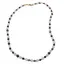 Colier Cristal de stanca sfere 6mm si Safir albastru discuri fatetate 4-8mm cu Hematit sfere fatetate 2mm