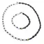 Set bratara si colier Turmalina neagra sfere si neuniforma 3-7mm si Piatra Lunii neuniforma 5-7mm cu steluta din Hematit auriu 6mm