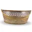 Cos decorativ vintage din alama perforata, 20cm