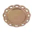 Tava vintage rotunda din cupru cu margine decupata, 10,5cm