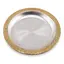 Tava vintage rotunda din inox cu margine aurie model grecesc, 10cm