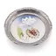 Suport pahar vintage din metal cu insertie floare alba, 9,5cm