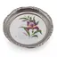 Suport pahar vintage din metal cu insertie floare mov, 9,5cm