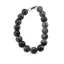 Bratara Obsidian fulg de nea sfere 10mm