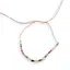 Bratara snur multicolor, Sidef alb cuburi