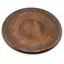 Tablou vintage din cupru gravata, scena regala ornamentala, 24,5cm