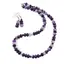 Set Cercei cu agatatoare si Colier din Agat mov discuri fatetate 8mm si sfere 4mm