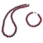 Set colier si bratara Agat rodolit sfere fatetate 8mm