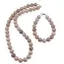 Set colier si bratara Coral fosilizat sfere 10mm