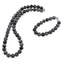 Set colier si bratara Obsidian fulg de nea sfere 10mm