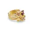 Inel din argint 925 placat cu aur 14k cu cristale incrustate, model spiralat deschis - marimea 54