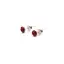 Cercei cu surub din Argint 925 si zircon rosu deschis, 4-5mm