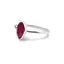 Inel din argint 925 subtire cu Agat roz, marimea 52 - montura oval ascutit