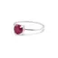 Inel din argint 925 subtire cu Agat roz, marimea 56 - montura tip prong