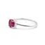 Inel din argint 925 subtire cu Agat roz, marimea 57 - montura tip prong