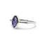 Inel din argint 925 subtire cu Iolith, marimea 55 - montura oval ascutit