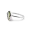 Inel din argint 925 subtire cu Peridot, marimea 52 - montura oval ascutit