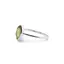 Inel din argint 925 subtire cu Peridot, marimea 60 - montura oval ascutita