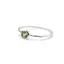 Inel din argint 925 subtire cu Peridot, marimea 60 - montura rotunda