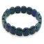 Bratara lata pe elastic Compozit albastru cu verde, oval