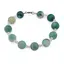 Bratara Agat verde mat sfere 10mm si Piatra Lunii sfere 3mm