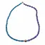 Colier Apatit rondele si sfere 3-4mm si Ametist patratele 4-5mm cu element din Hematit auriu 7mm